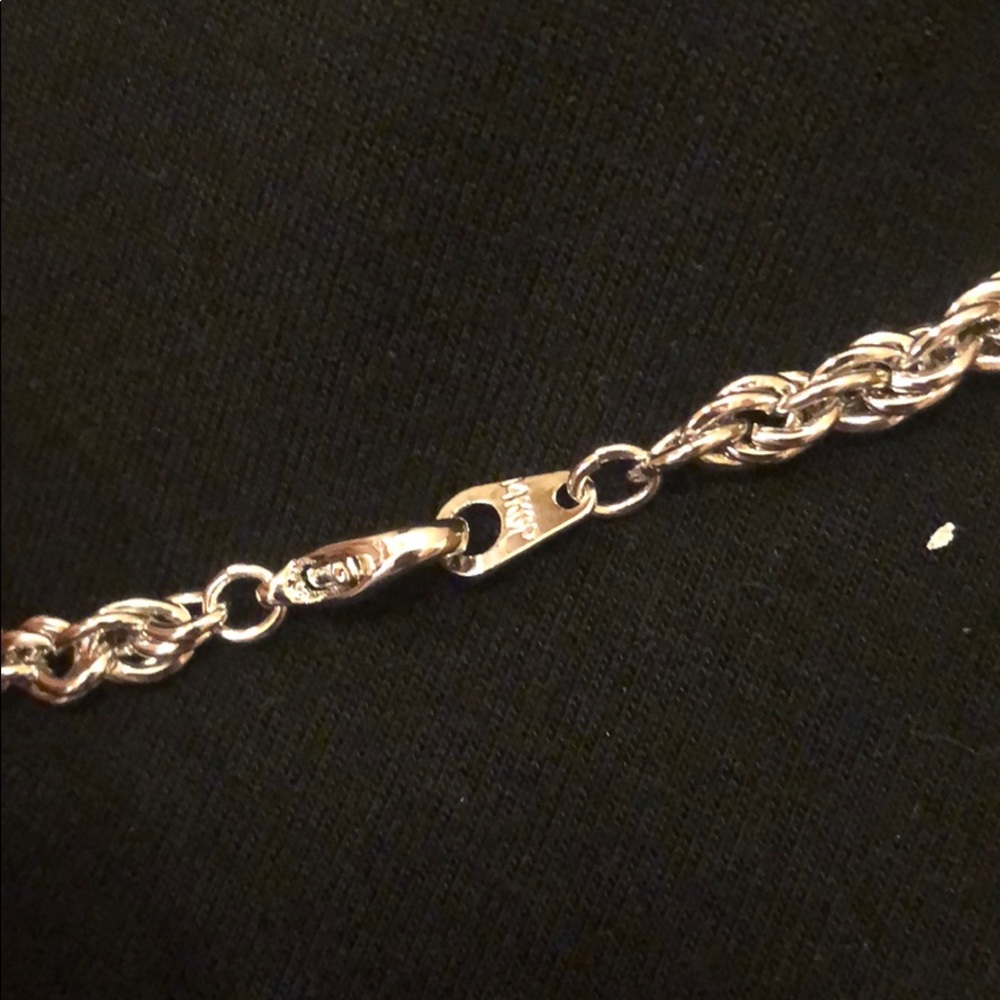 14KGP Silver Rope chain - Picture 6 of 7
